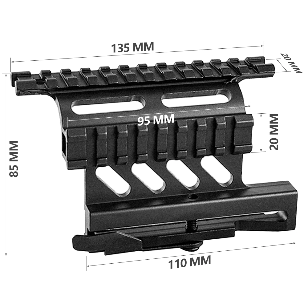 Spina Optics Tactical Mount Quick Release 20mm Side Rail Lock Scope