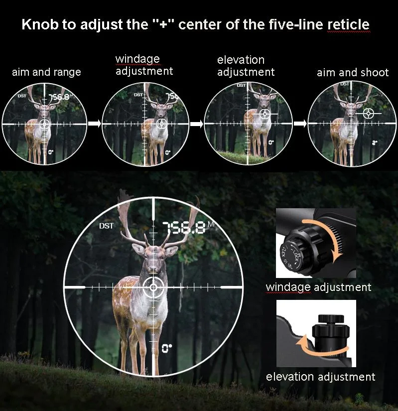 Waterproof Scope Grade Long Range 1000m Laser Infrared Thermal Riflescope for Hunting/Shooting