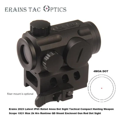 Erains Tac Optics Competitive Tasco Sight 戦術 1X21 4moa IP65 5 ステージ コンパクト シールド QD マウント レッドイルミネーション ピストル レッド ドット スコープ エイミング レッド ドット サイト